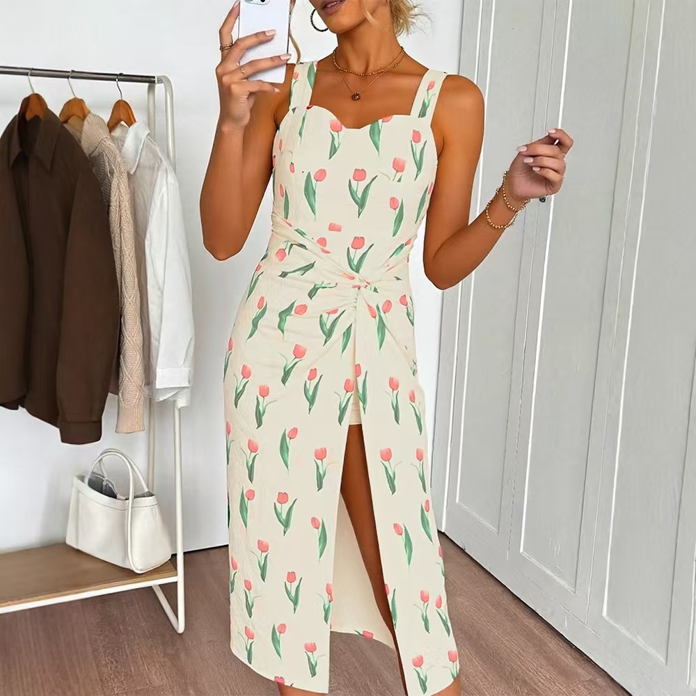 Modaya Uygun Çiçek Desenli Kır - Midi Skirt Floral incelemesi ve fiyatı