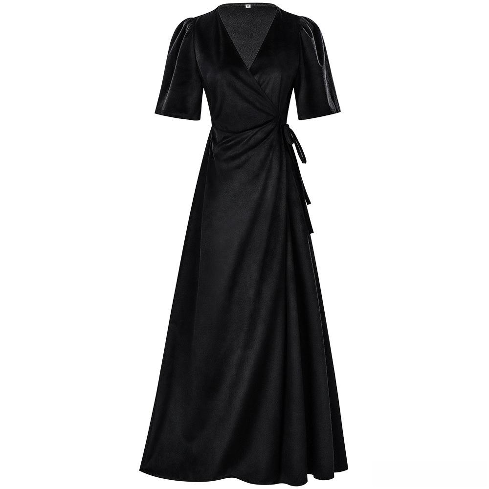 Bayanlar Uzun V Yaka Kruvaze İ - Linen Dress Wrap incelemesi ve fiyatı
