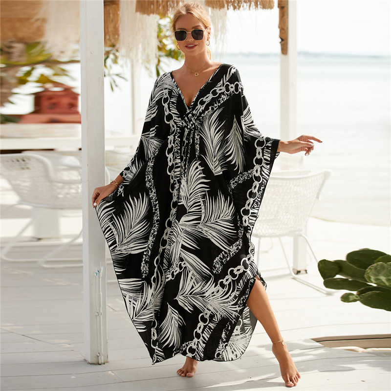 Kadın Büyük Beden Hayvan Baskı - Cover Up Kaftan incelemesi ve fiyatı