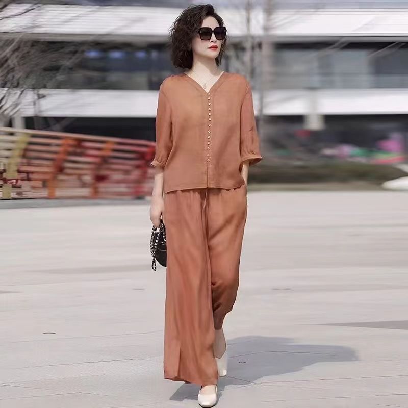 Pamuk ve keten kadın seti 2024 - Linen Pant Wide incelemesi ve fiyatı