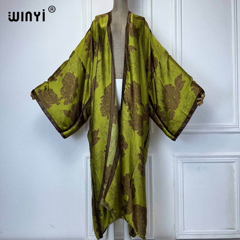WINYI Afrika boho baskı Kimono - Cover Up Kaftan incelemesi ve fiyatı