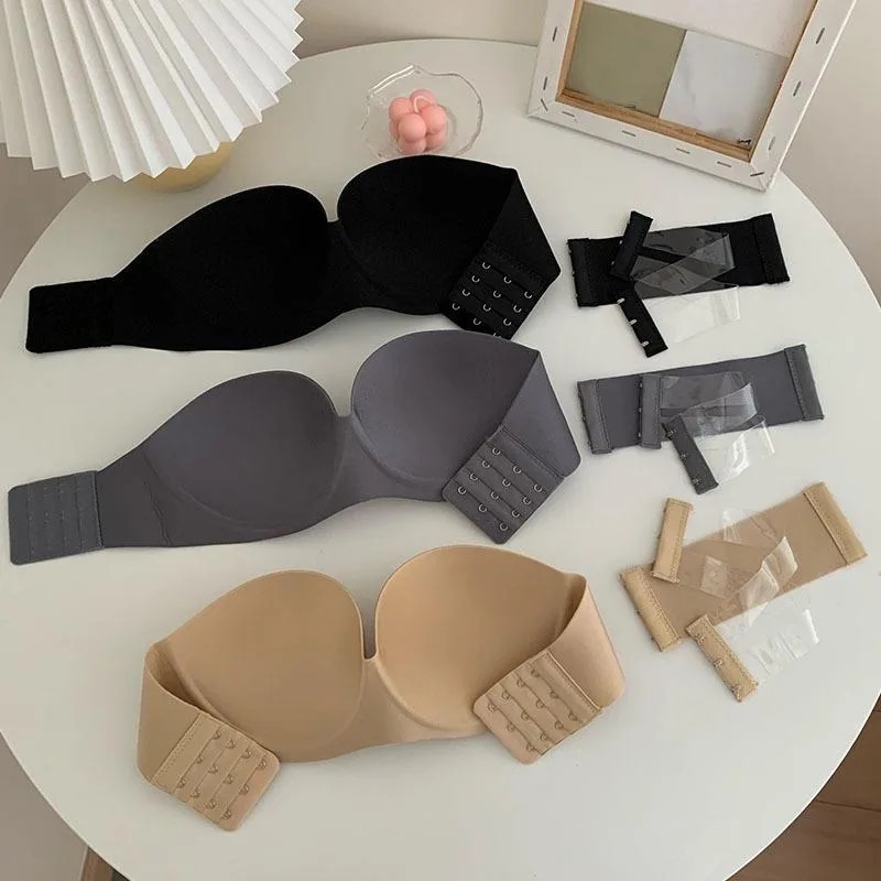 Kadın Seksi Straplez Push-Up Y - Bralette Triangle Set incelemesi ve fiyatı