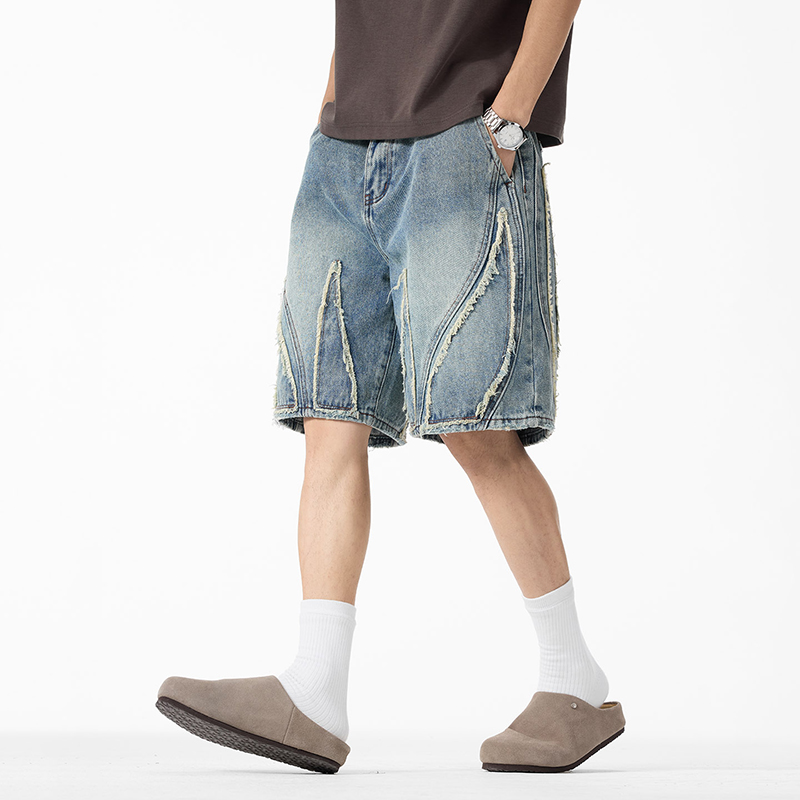 Erkek Bol Paça Kot Şortlar, Ha - Shorts Denim Frayed incelemesi ve fiyatı