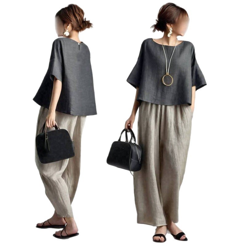 İki Parçalı Kadın Pantolon Tak - Linen Pant Wide incelemesi ve fiyatı
