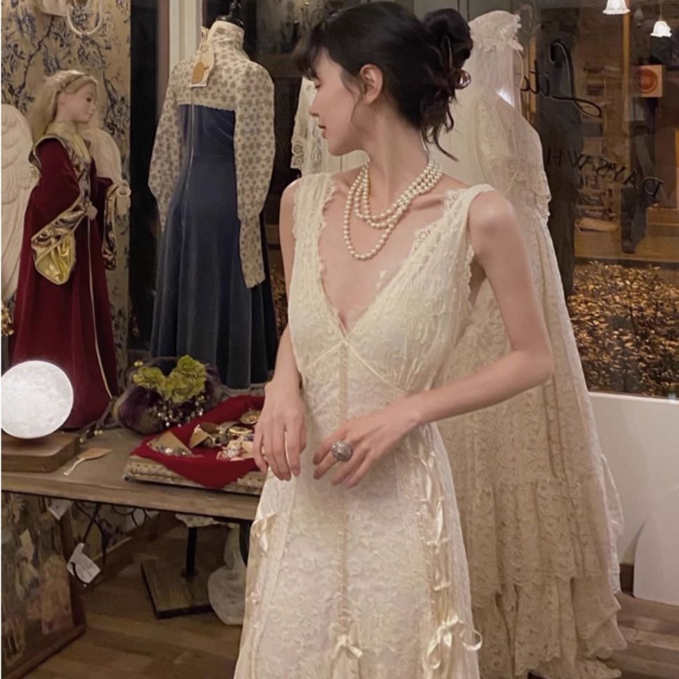 Gotik Dantel Elbise Seksi Maxi - Maxi Dress Halter incelemesi ve fiyatı
