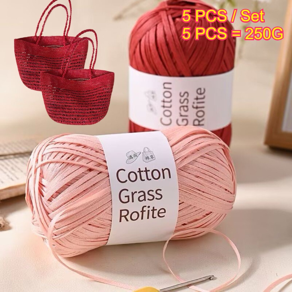5 ADET 250g Rafya Kağıt İpi Ör - Crochet Bag Raffia incelemesi ve fiyatı