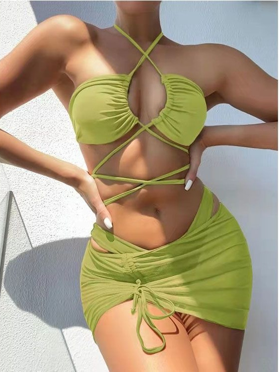 Bayanlar Yüksek Bel Yarık Biki - Swimsuit Bikini Ruched incelemesi ve fiyatı